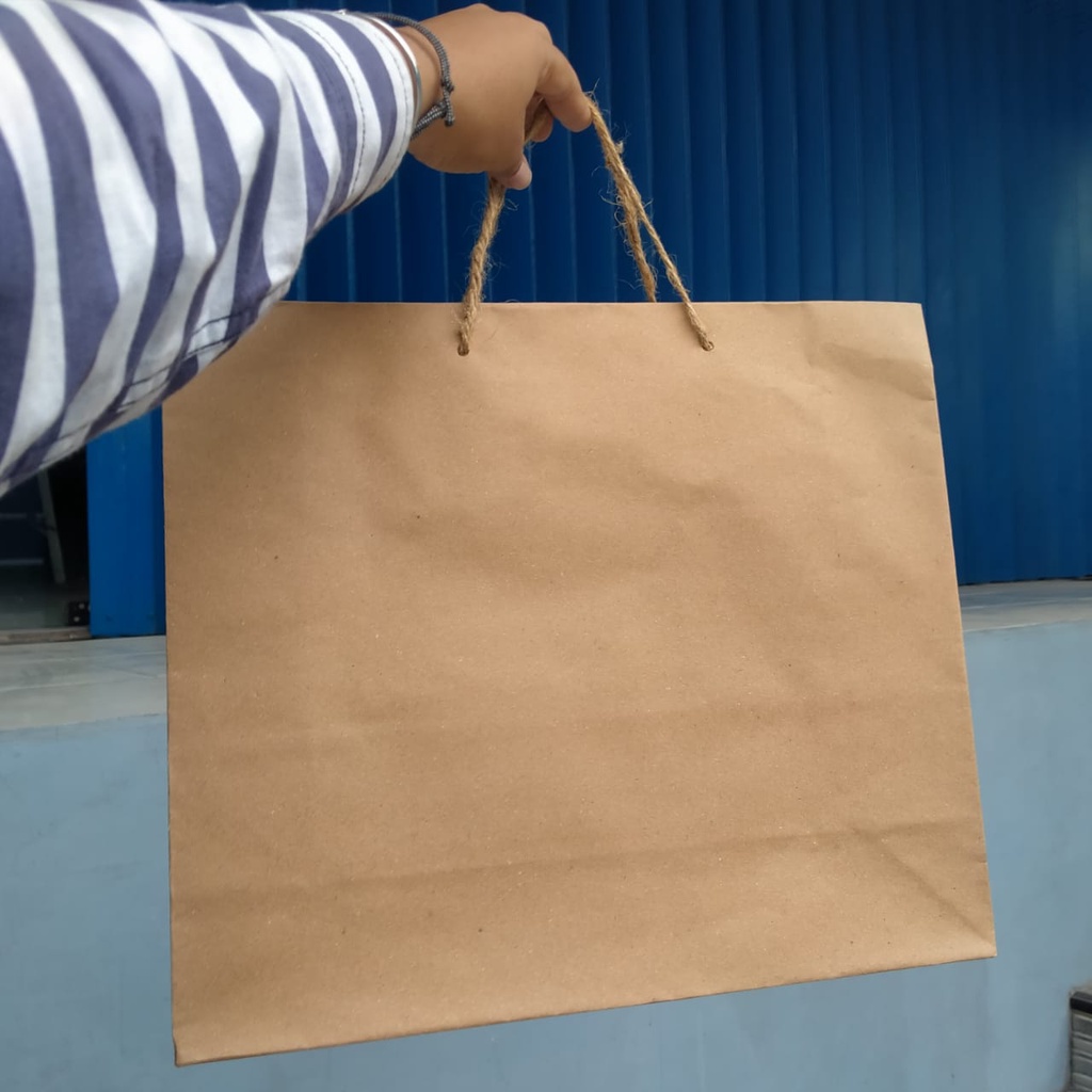 

Paper Bag Coklat 35X12X30 [12pcs] Tas Kertas Coklat Polos Shopping Bag Large| Goodie Bag