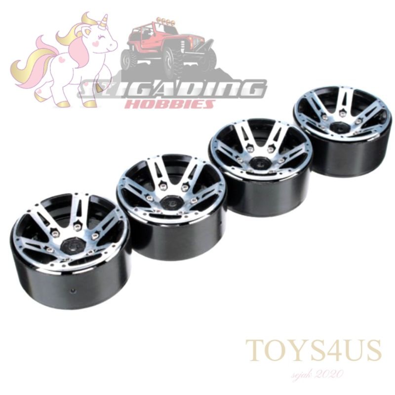 Toys4Us - 4PCS VELG METAL RIM 1.9 RC BEADLOCK SCX10 AXIAL RGT MN86KS AX-615