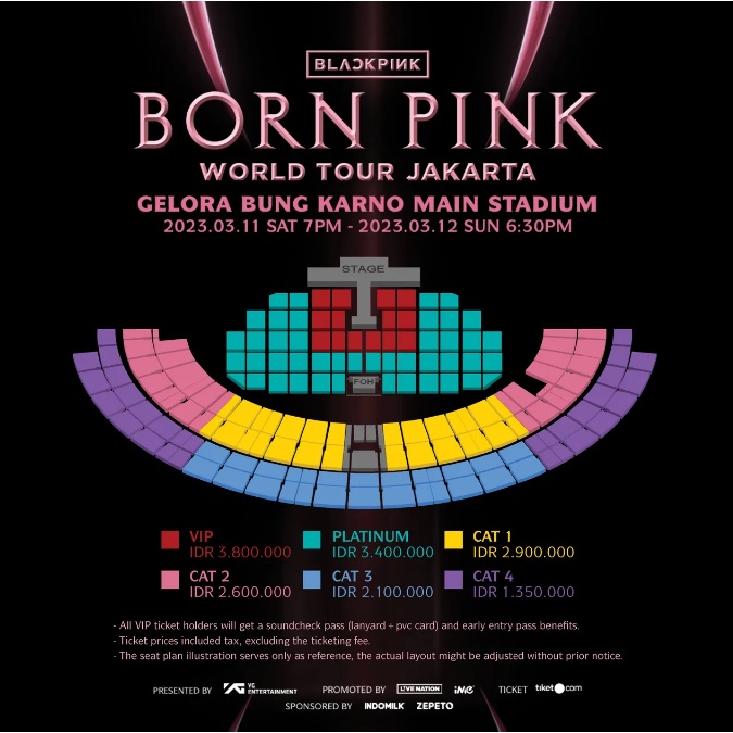 TIKET DAY 2 - BLACKPINK WORLD TOUR [BORN PINK] JAKARTA VIP