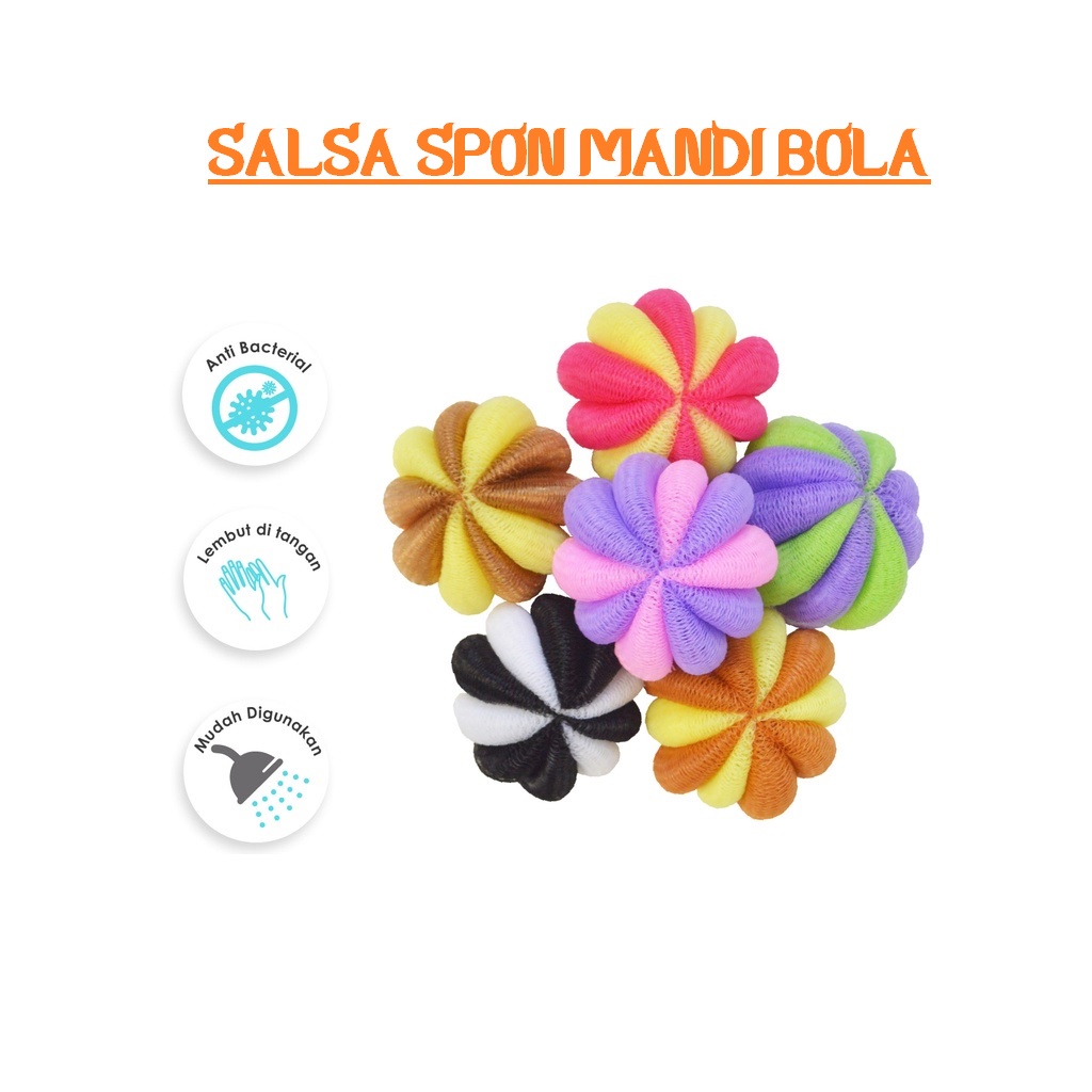 SALSA SPONS MANDI BOLA || BATH SHOWER SPONGE