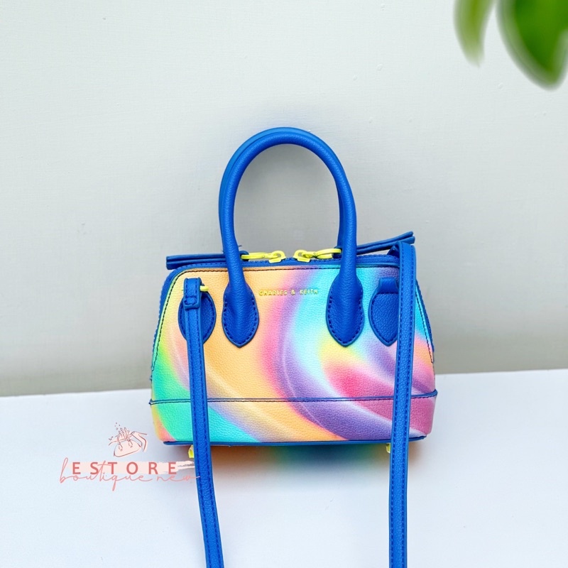 Tas Wanita Ck Harmonee Holographic Four Handle Bag