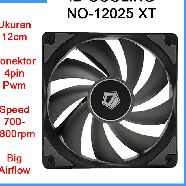 ID-COOLING NO-12025 XT 12CM 120MM PWM KIPAS CASING ID COOLING NO 12025