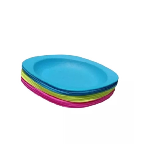 Cheaper-(6Pcs)- Piring Makan Persegi 8 inch/ 9 InchPiring Plastik Premium Berkualitas