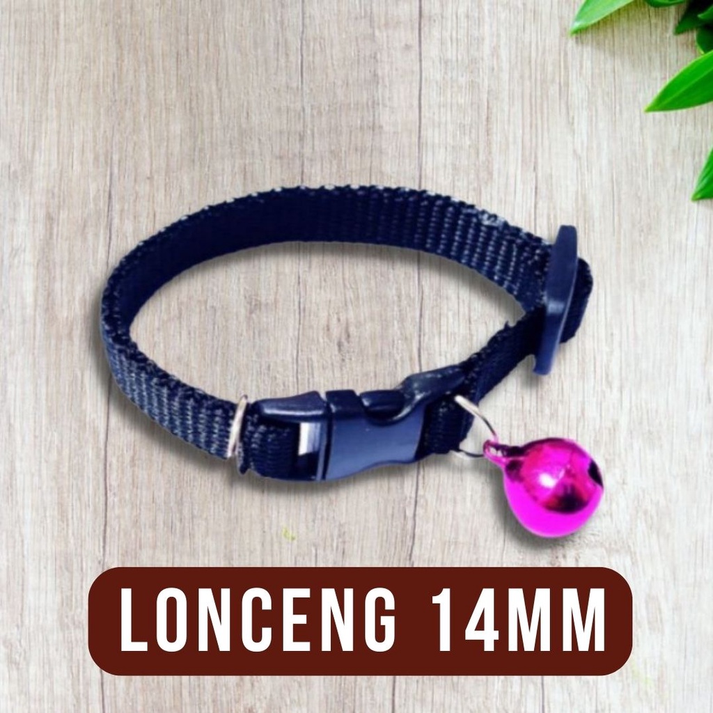 Kalung Lonceng Kucing Polos Lonceng 14mm Murah Jahitan Rapi FEFARM