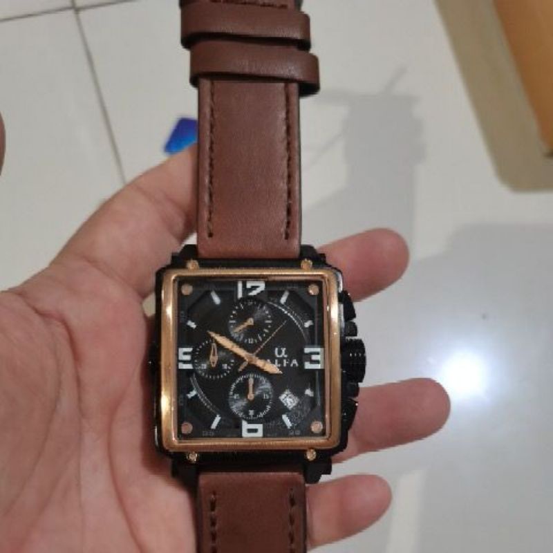 ALFA 33017 CRONOGRAPH JAM TANGAN PRIA ORIGINAL