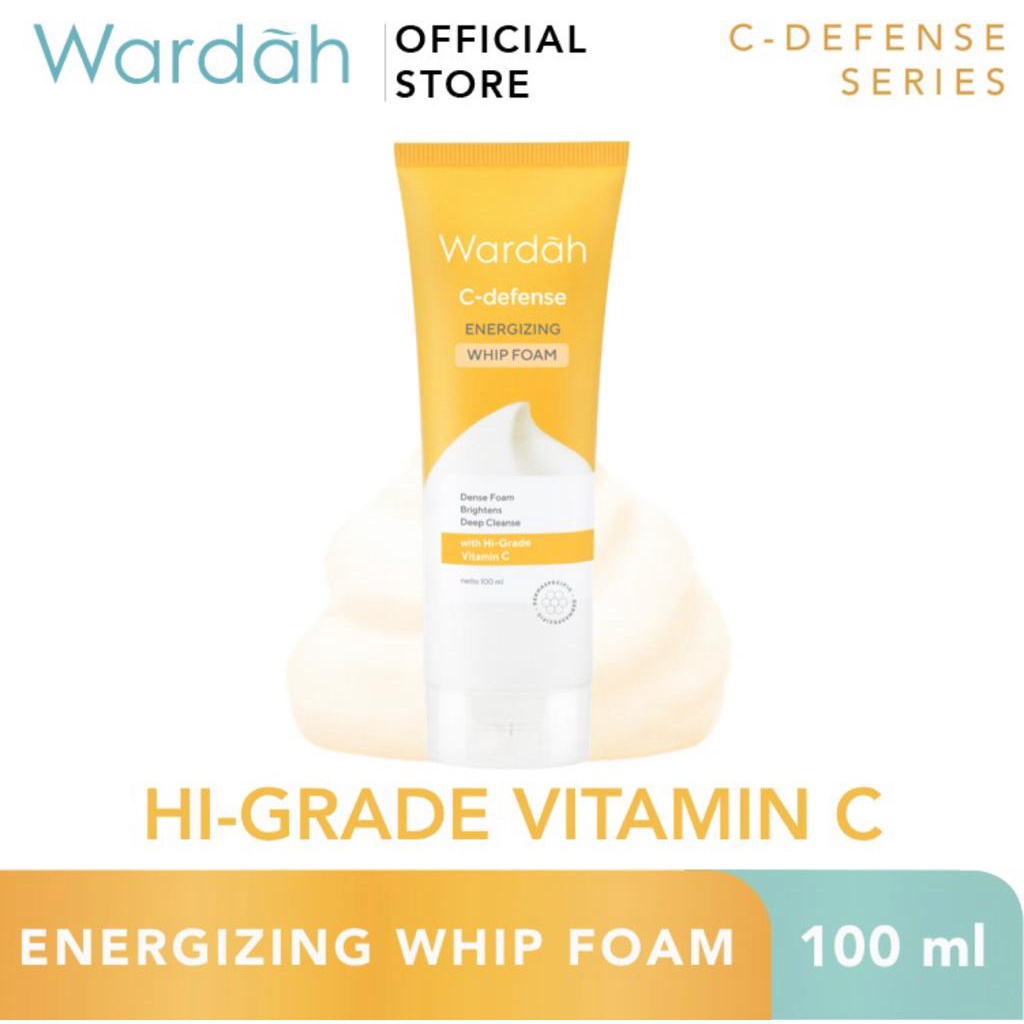 Wardah C-Defense Energizing Whip Foam - Pembersih Wajah dengan HiGrade Vitamin C