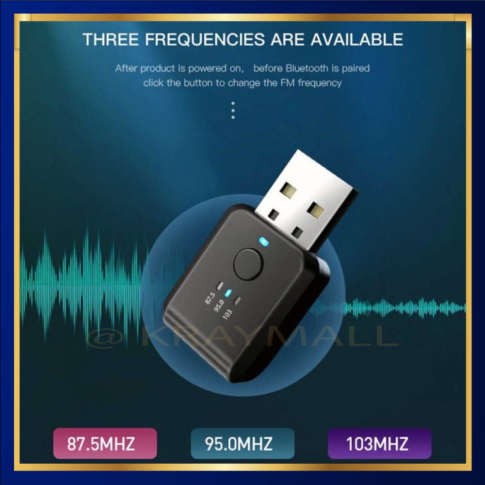 USB Dongle Car Bluetooth 5.1 FM Transmitter Adapter - FM01