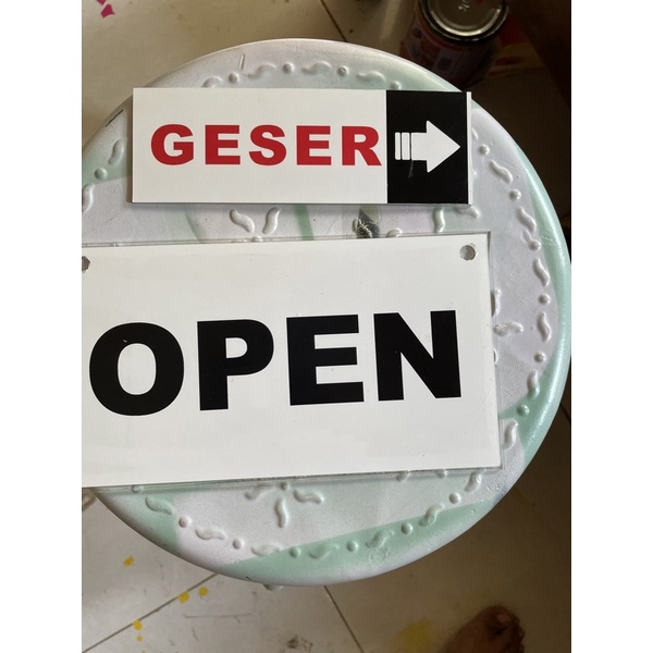 Jual Papan Akrilik Open Close Geser Shopee Indonesia 