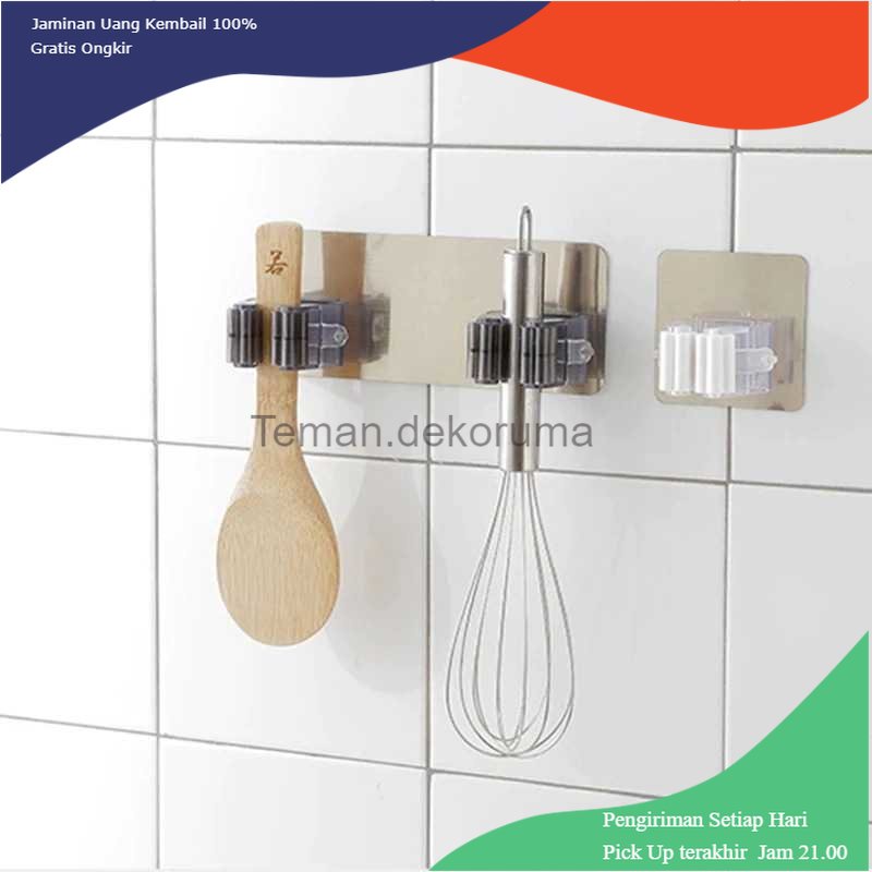 TD - PR AK Gantungan Dinding Tempel Waterproof Adhesive Mop Holder Double Slot - AK20