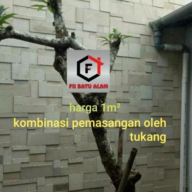 batu alam paras jogja putih - 10x20cm