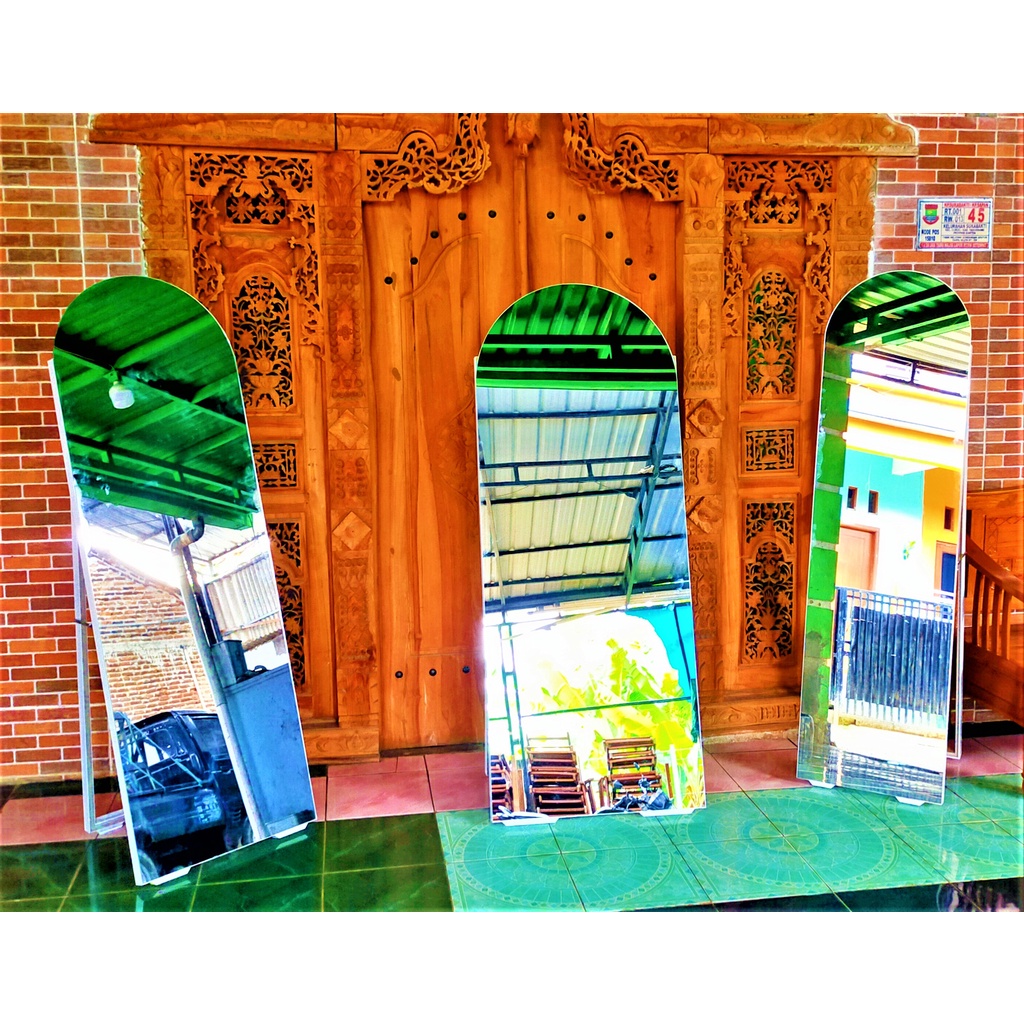 Jual Standing Mirror Cermin Lantai Cermin Dinding Ovall Frameless