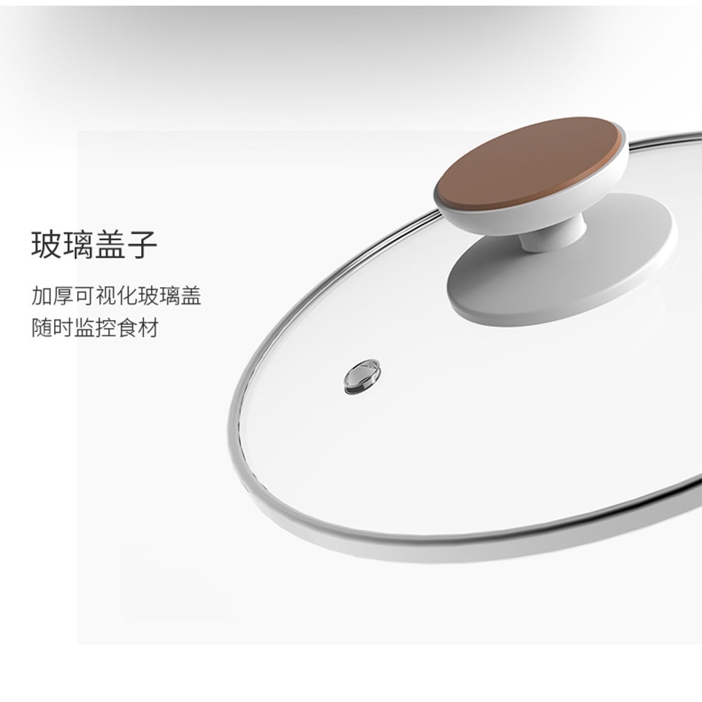 Trifate Panci Listrik Mini Multifunctional Electric Cooker Skillet Household Frying 600W 1.5L - AJL-A1301 - White