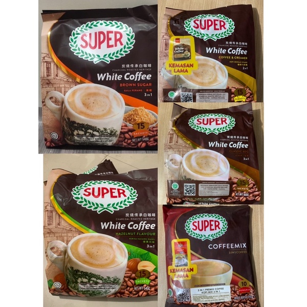 

Super White Coffee 3in1 Brown Sugar Hazelnut Coffee Creamer Classic