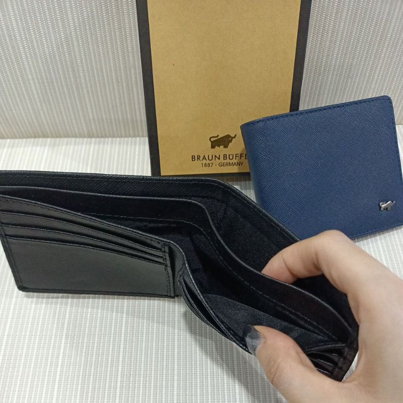 Dompet lipat pria kulit safiano leather