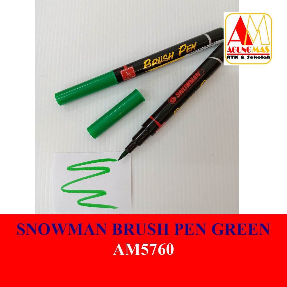

SNOWMAN BRUSH PEN GREEN