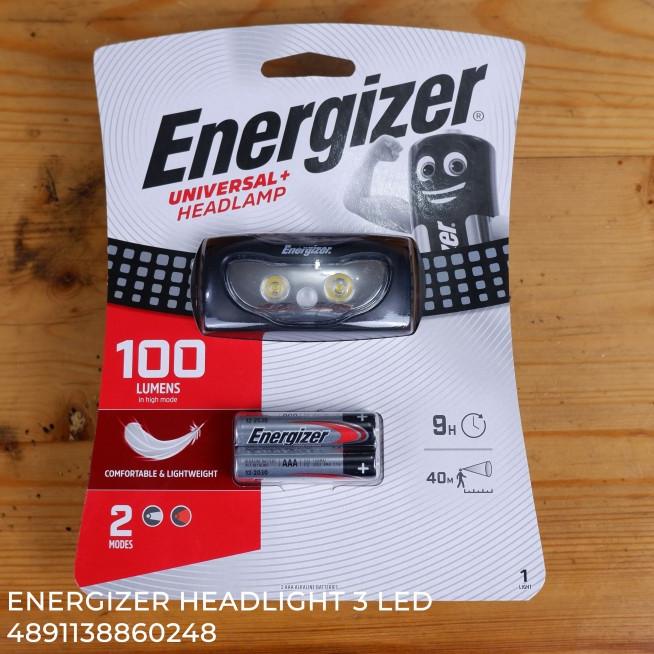 Senter Kepala Camping Headlamp Energizer 3 Led New
