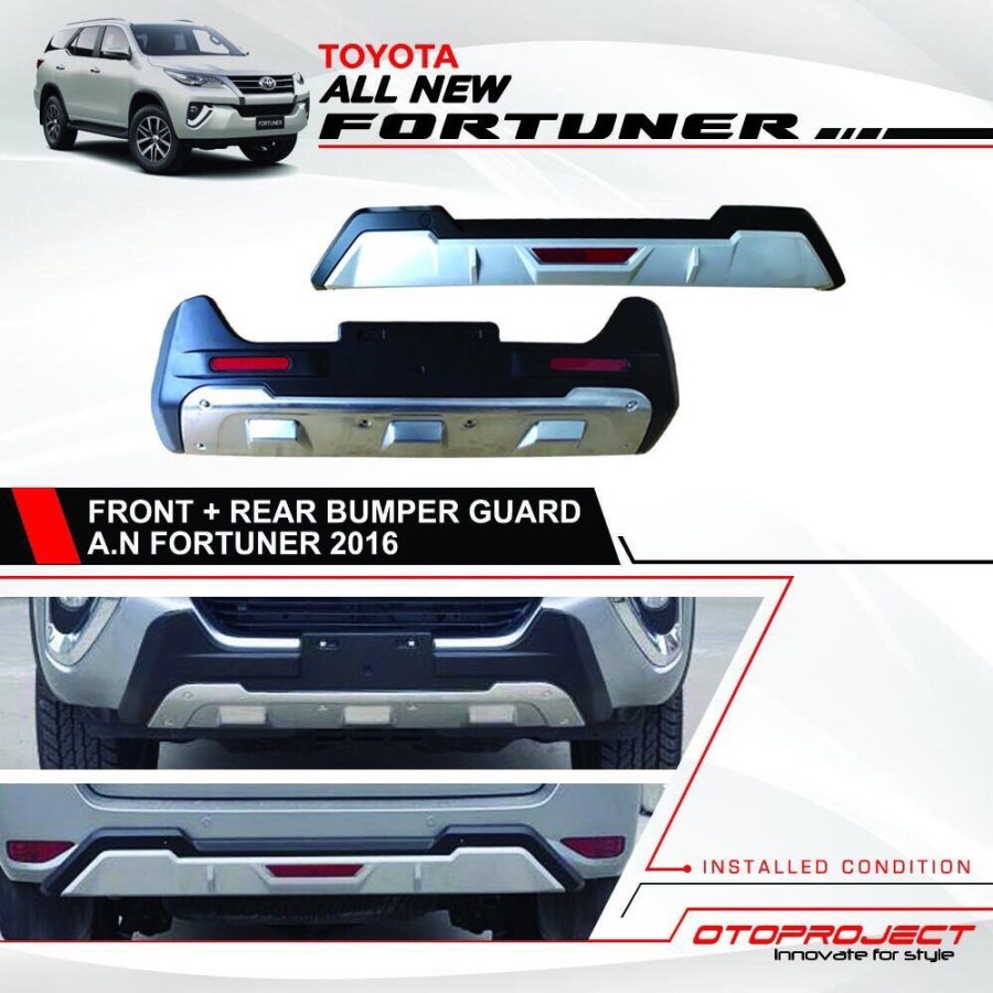 Bumper Guard Front Rear Depan Belakang All New Fortuner VRZ 2016 - Up