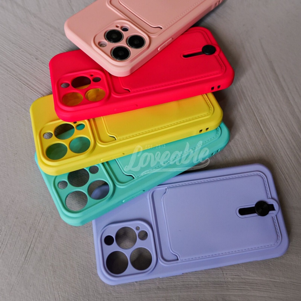 Silicone card holder case iphone for 11 pro max