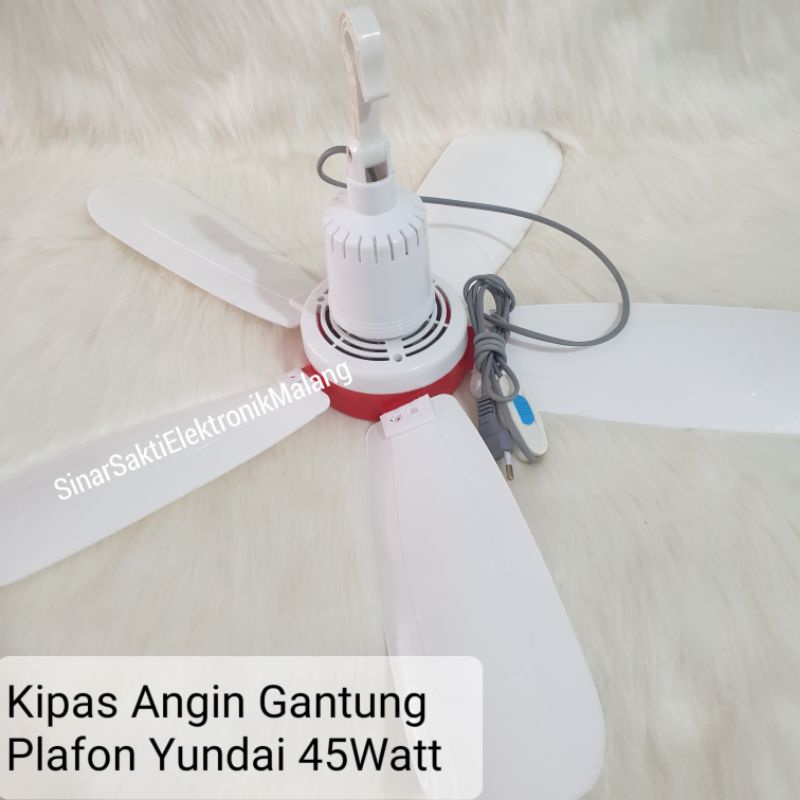 Kipas Angin Gantung Plafon 5 Baling Baling Yundai 45 Watt Ceiling Fan Helifan