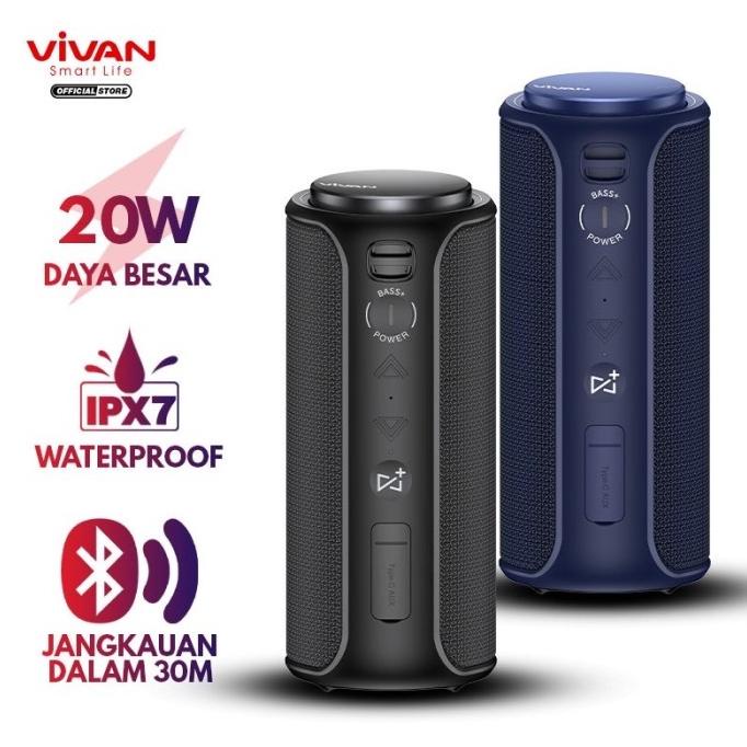 UC058 VIVAN SPEAKER BLUETOOTH VS30 PORTABLE WATERPROOF IPX7 SUBWOOFER BRG56456ER
