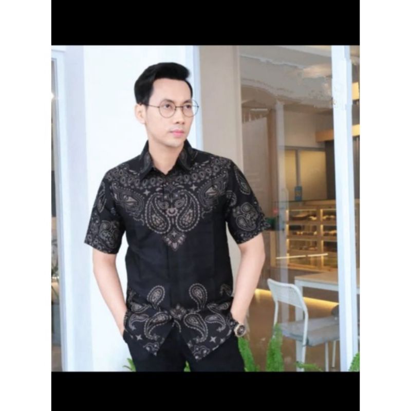 Baju Kemeja Batik Pria Premium Slim fit Katun Solo Lapis Furing