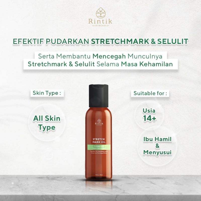 Rintik Skincare - Stretch Mark Selulit Oil / Stretch Mark Selulit Oil By Rintik Skincare Penghilang/Pemudar Stretch Mark / Penghilang Stretchmark Ampuh Permanen Bpom / Cream minyak Serum Pengilang Stretchmark