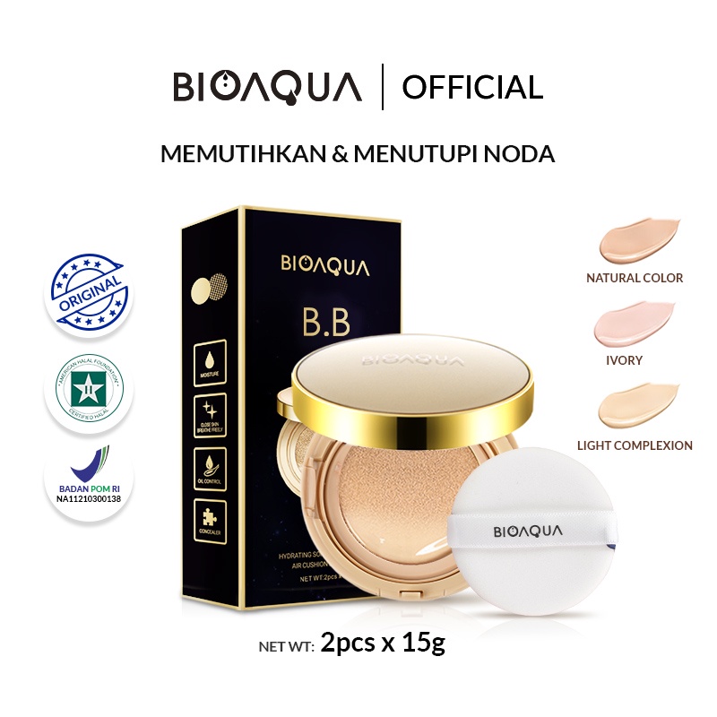 Jual SA-BIOAQUA Hydrating Soft And Flawless Air Cushion BB Cream "RESMI ...