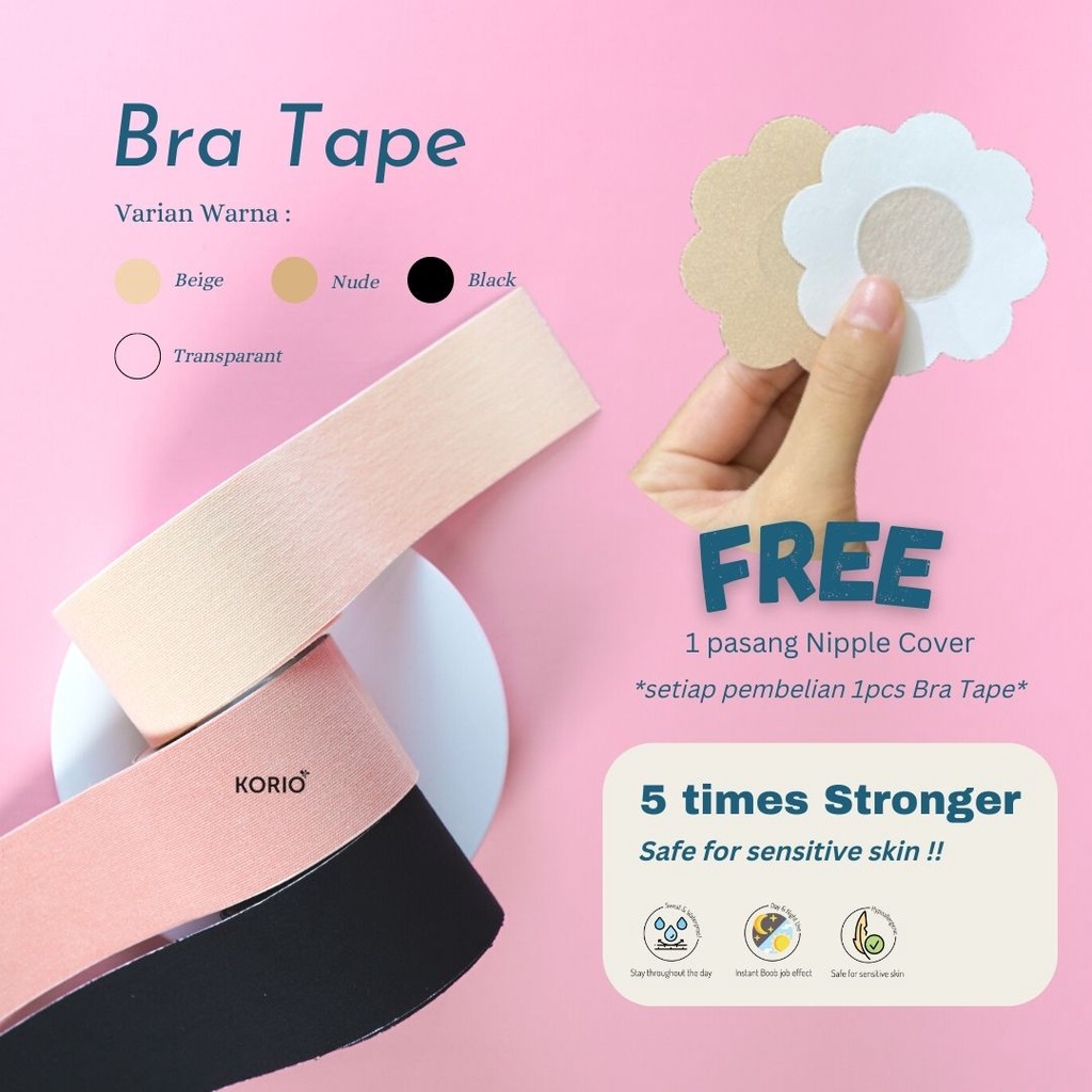 KORIO Bra Tape Body Tape Tape for breasts/body