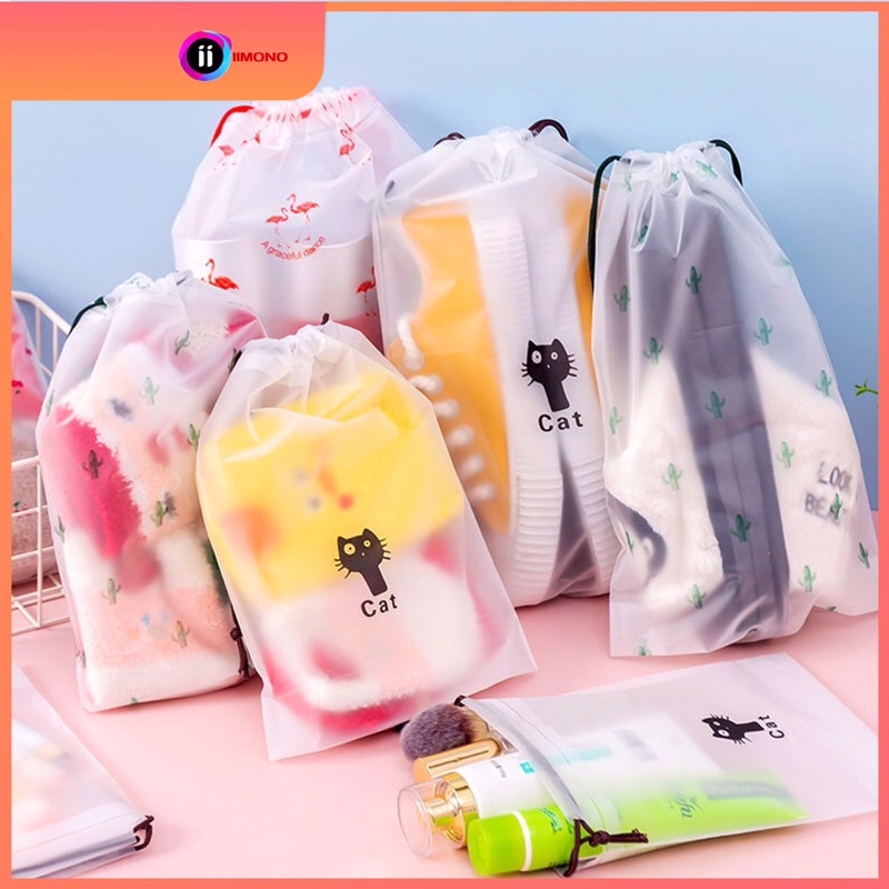 Travel Pouch Organizer Serbaguna Tas Serut Kosmetik Motif Anti Air Murah Meriah COD /Travel Pouch Organizer Bag Serbaguna / Tempat Penyimpanan Alat Make Up / Tas Serut Kosmeti