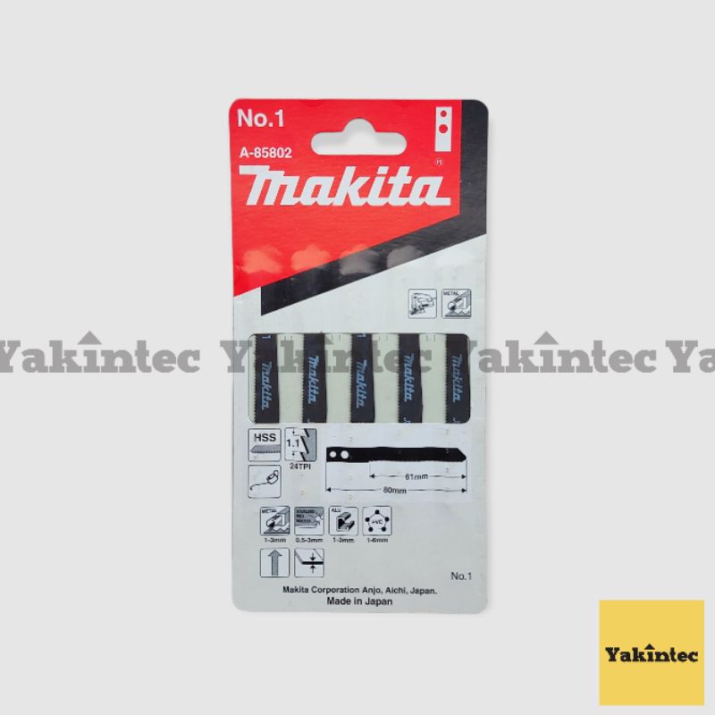 Mata Pisau Gergaji Jigsaw No 1 Halus MAKITA HSS Untuk Metal, Aluminium, Stainless dan PVC Made in Ja