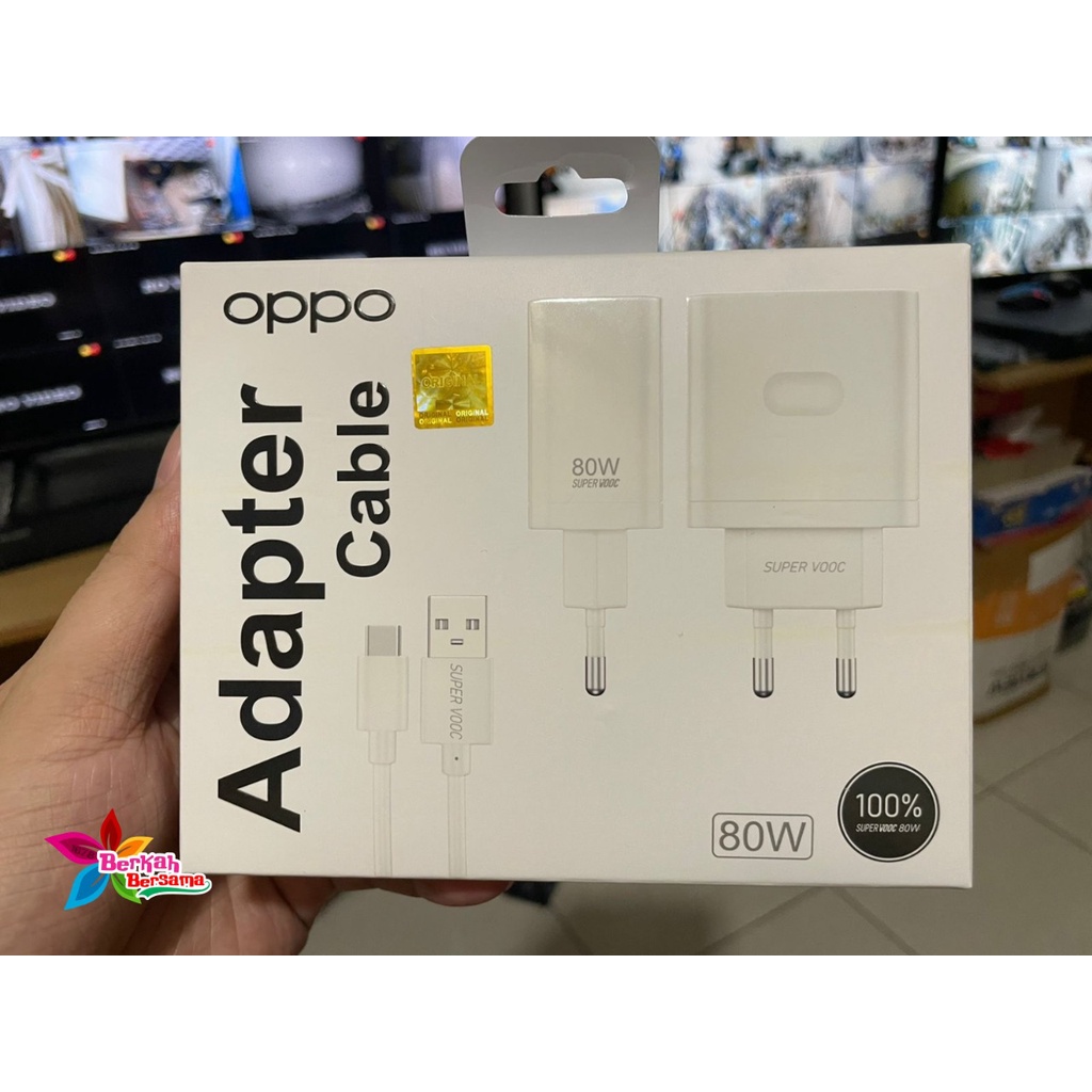 Charger Cashan Casan tc Oppo 80W tipe C SUPER VOOC Fast Charging a17 a77s a77 A5 2020 A9 2020 A52 A53 A54 a74 Reno 2f 3 4 4f 4 pro 5 6 7 7z8 8 pro BB7362