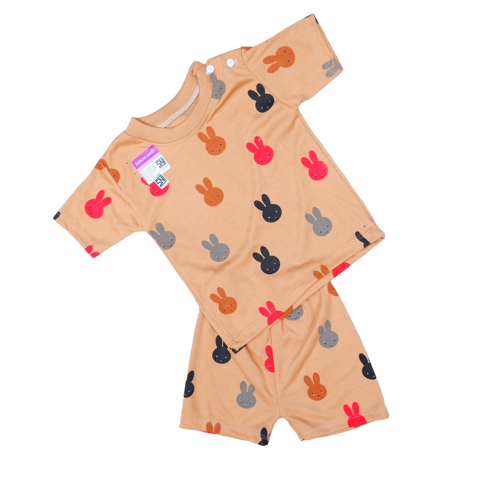 SETELAN BAJU BAYI SNI 3-18 BULAN VARIAN WARNA MOTIF BUNNY