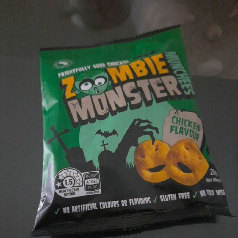 

Munchies Zombie Monster Snack World Australia Snek Chicken Flavour Gluten Free No MSG