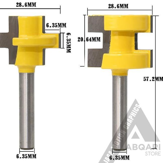 tenon mortise / mata profil penyambung kayu / router bit