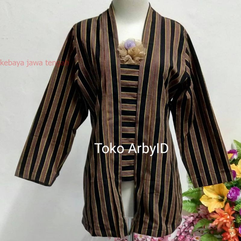 Kebaya wanita Lurik adat Jawa | baju adat Jawa wanita | baju lurik wanita Kebaya Bludru