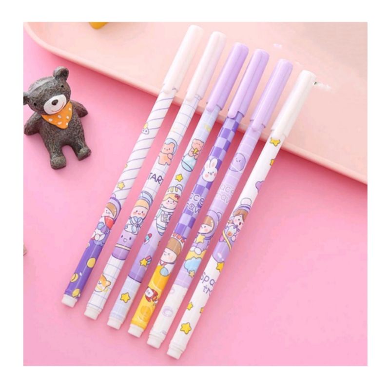 

Pulpen Gel Motif Cartoon Ungu Pulpen Korea Pelajar Dan Kantor Pena Lucu Import