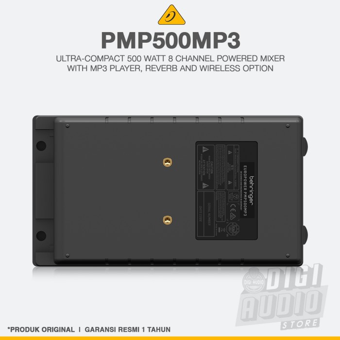 Power Mixer Audio Amplifier 500 Watt 8 Ch Behringer Pmp500Mp3 Usb Mp3 #Original