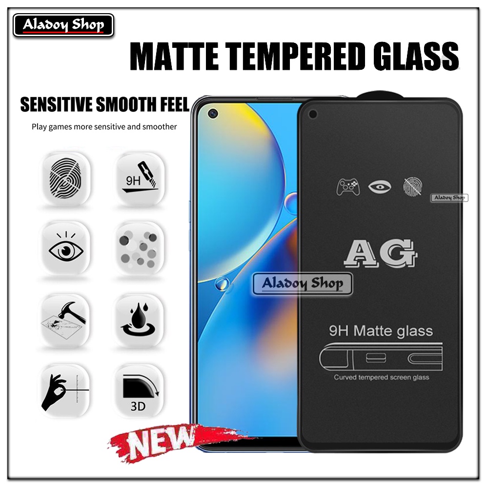 Oppo A74 4G PAKET 2IN1 Tempered Glass Matte Anti Glare Full Layar dan Tempered Glass Kamera