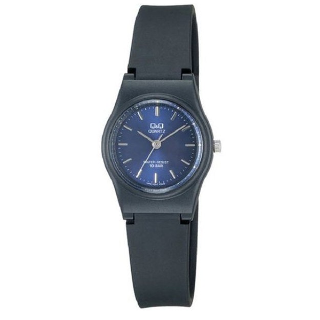 Q&amp;Q Original Jam Tangan Wanita VP47J007Y (Hitam biru)  - Jam Tangan Wanita - Karet