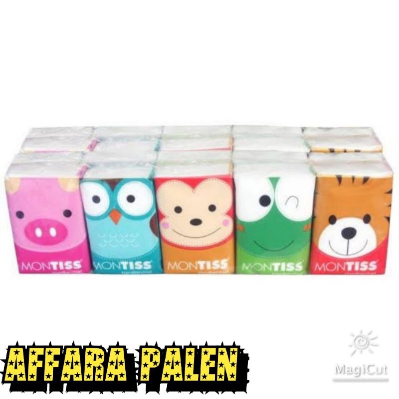 Grosir 10pcs Tisu Montiss Pocket Mini 1pack isi 10pcs | (1 karton isi 48 pack)