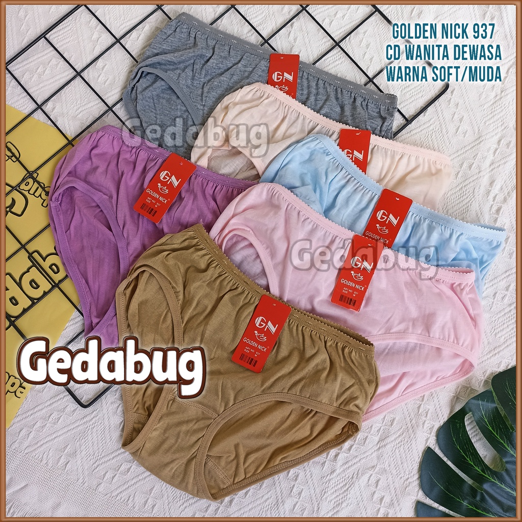 6 Pcs - CD Golden Nick 937 Muda / Celana Dalam Wanita Dewasa - 937 | Gedabug