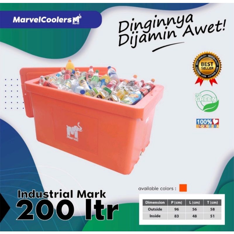 Marvel CoolBox Besar 200 Liter 220 Liter  Box Es Besar ( CoolBox - Ice Box - Es Bok - Kotak Pendingi