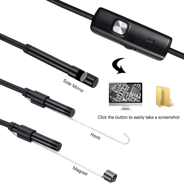 Endoskop Endoscope 3in1 TYPE-C/Microusb/USB 8mm Len Inspection Pipe Camera for Cars Endoscope IP67 Waterproof Camera for Phone/PC