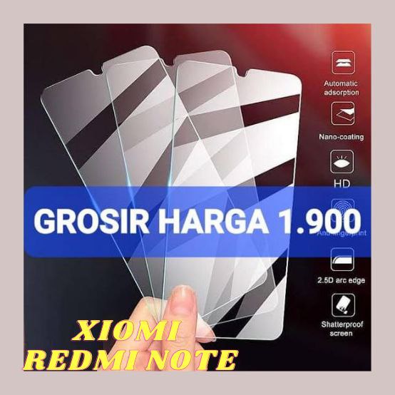 TEMPERED GLASS KACA BENING ANTI GORES/PELINDUNG LAYAR KACA BENING/ TG KACA BENING REDMI NOTE 6 PRO 7 7PRO 9 9PRO 10 11 11PRO 11PRO+