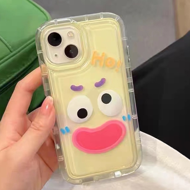 Soft Case Silikon TPU Transparan Motif Wajah Lucu Untuk IPhone 14 11 13 12 Pro XS Max 6 6S 7 8 Plus X XR