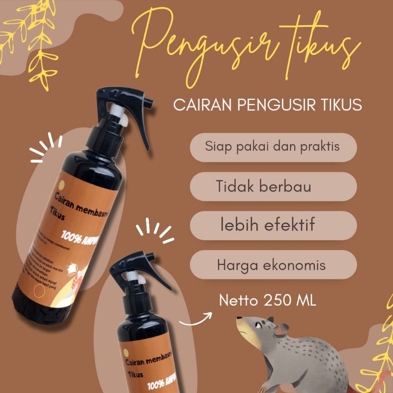 Pembasmi dan pengusir tikus/Anti tikus super efektif//250ml