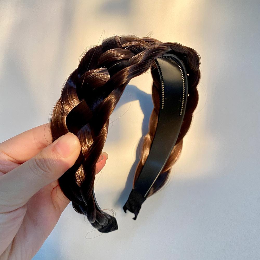 Mxbeauty Wig Bando Lucu Sederhana Tulang Ikan Kepang Non-slip Tinggi Cranial Top Artefak Cuci Muka Bando Perempuan Hairband