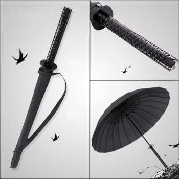 Payung Lipat Jepang Polos Bentuk Samurai Katana Unik Umbrella / Payung Lipat Panjang Otomatis Buka Tutup Polos Anti UV Lipat Tiga Premium Quality Berkualitas / Payung Jepang Polos Aesthetic Golf Anti Uv Matahari Hujan / Payung Warna Hitam Style Jepang