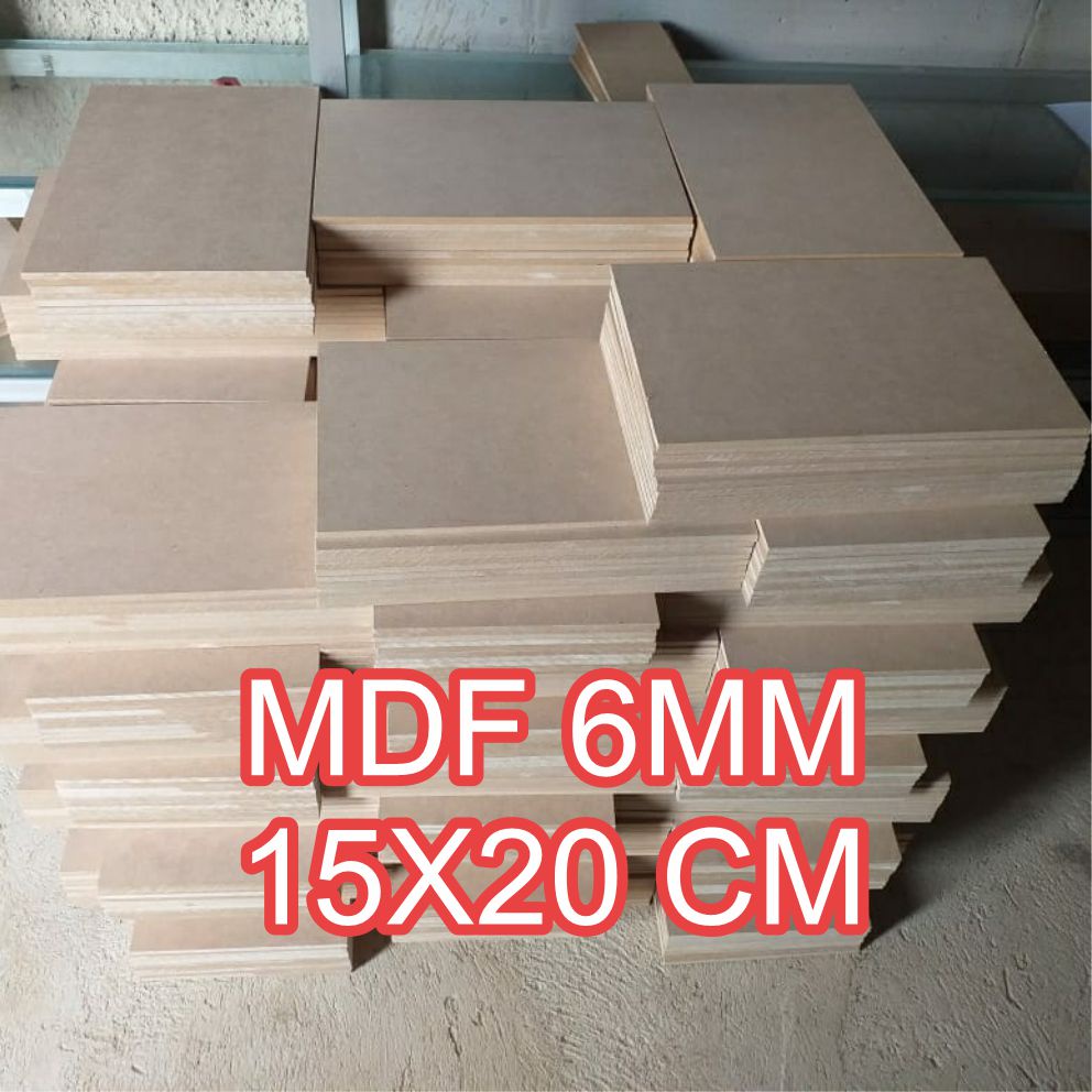 Papan MDF, Kayu MDF, MDF 6mm Ukuran 15*20 CM