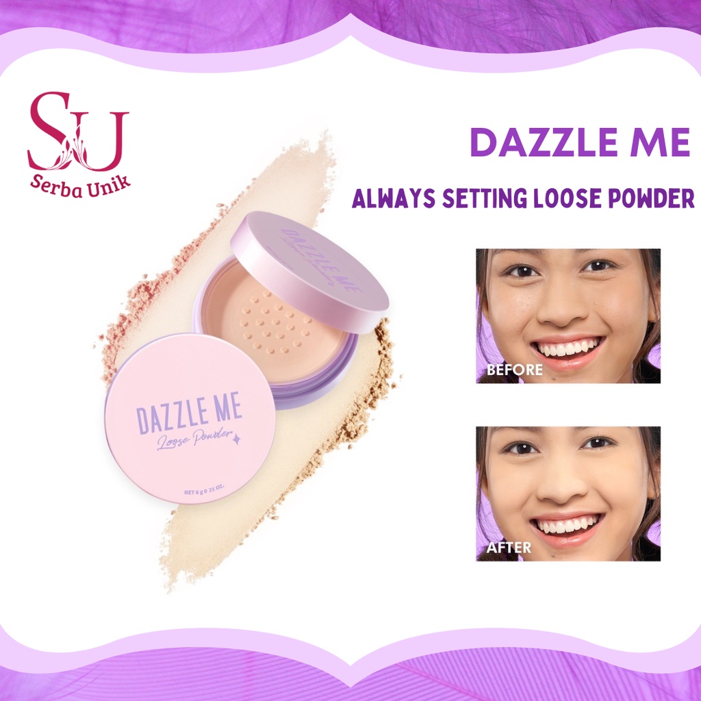 Dazzle Me Always Setting Loose Powder | Soft Smooth Long Lasting | Bedak Tabur